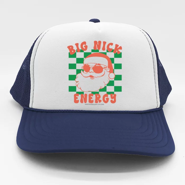 Retro Groovy Big Nick Santa Energy Christmas Xmas 2024 Trucker Hat