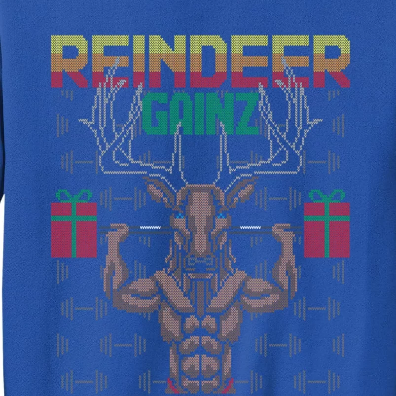 Reindeer Gainz Brodolf Ugly Christmas Sweater Gym Workout Great Gift Sweatshirt