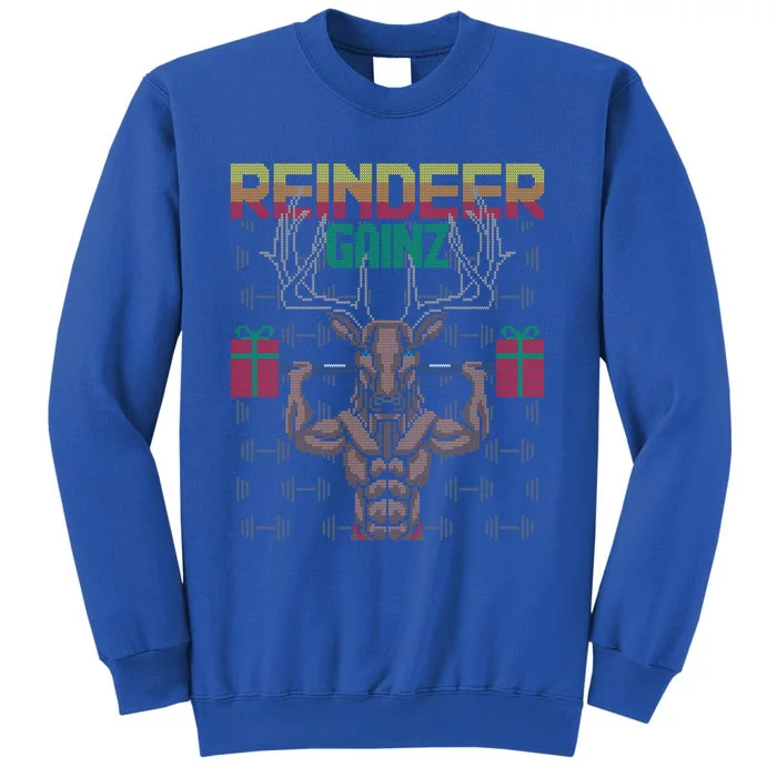 Reindeer Gainz Brodolf Ugly Christmas Sweater Gym Workout Great Gift Sweatshirt