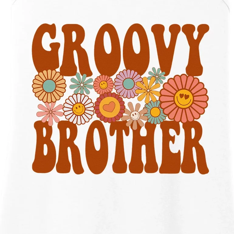 Retro Groovy Brother Matching Family 1st Birthday Party Ladies Essential Tank