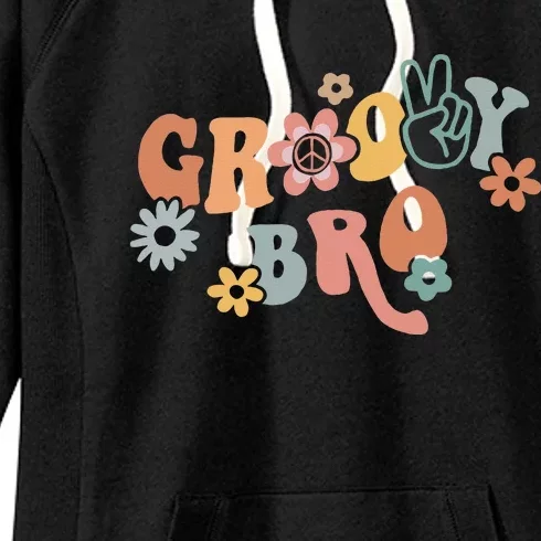 Retro Groovy Brother Matching Family 1st Birthday Party Women's Fleece Hoodie