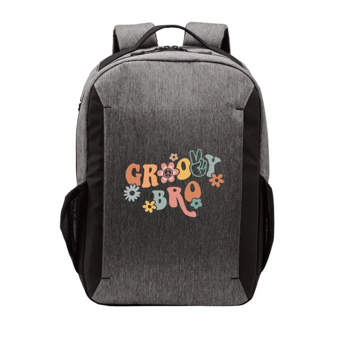 Retro Groovy Brother Matching Family 1st Birthday Party Vector Backpack