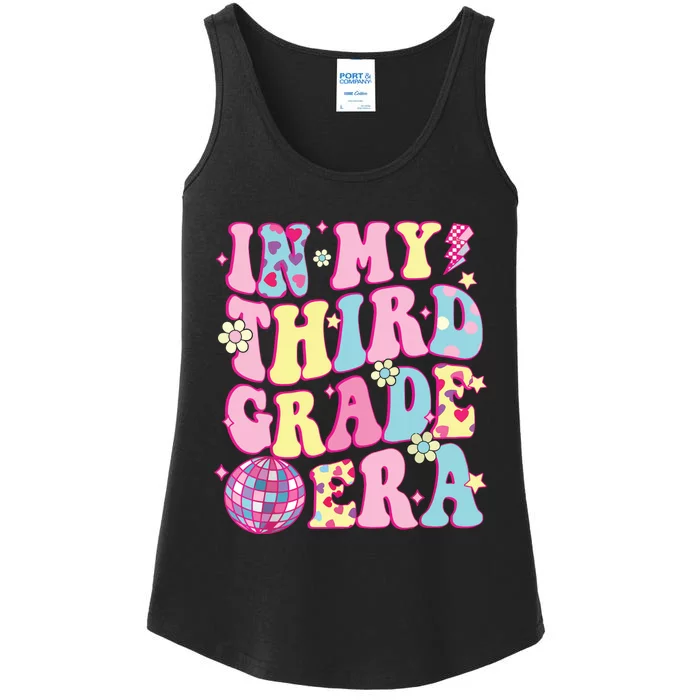 Retro Groovy Back To School In My Third Grade Era Ladies Essential Tank