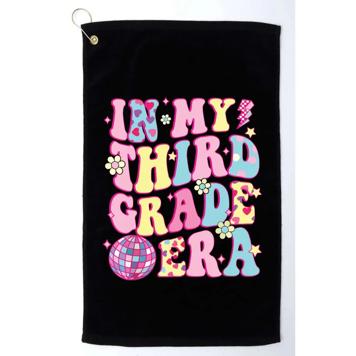 Retro Groovy Back To School In My Third Grade Era Platinum Collection Golf Towel