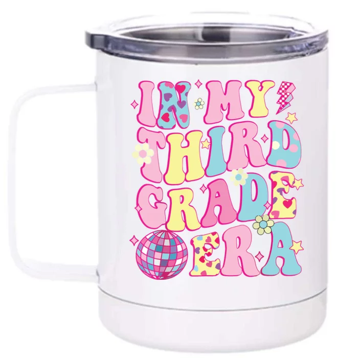 Retro Groovy Back To School In My Third Grade Era Front & Back 12oz Stainless Steel Tumbler Cup