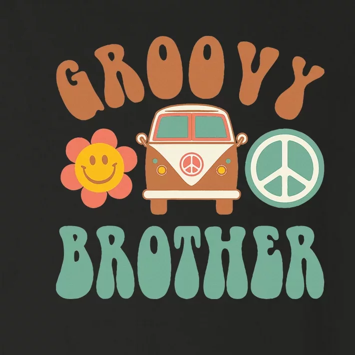 Retro Groovy Brother Matching Family Birthday Party Toddler Long Sleeve Shirt