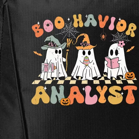 Retro Ghost Boo Havior Analyst Therapist Bcba Halloween City Backpack