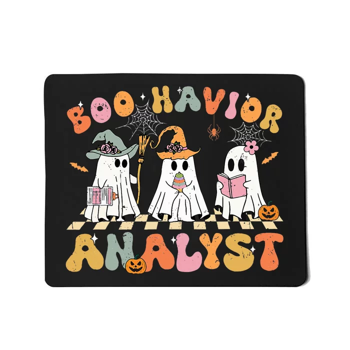 Retro Ghost Boo Havior Analyst Therapist Bcba Halloween Mousepad