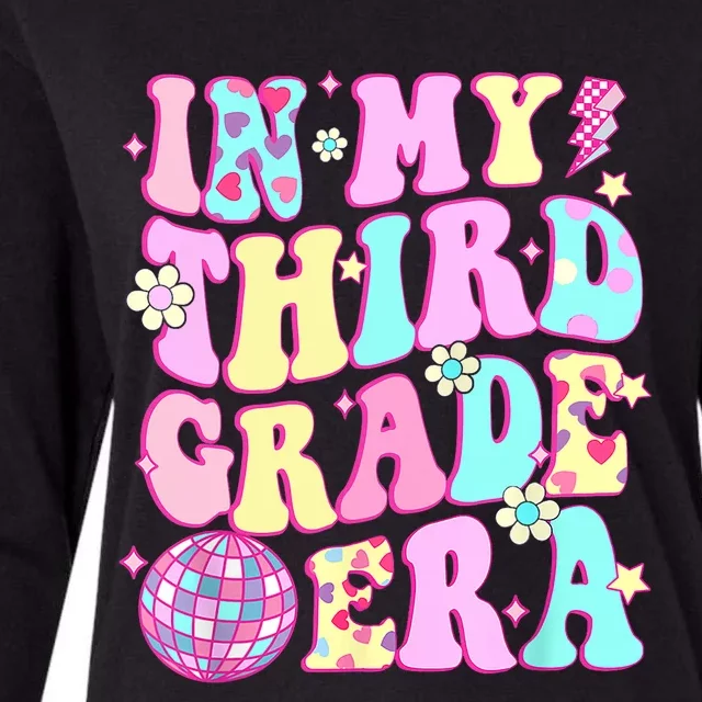 Retro Groovy Back To School In My Third Grade Era Girl Womens Cotton Relaxed Long Sleeve T-Shirt