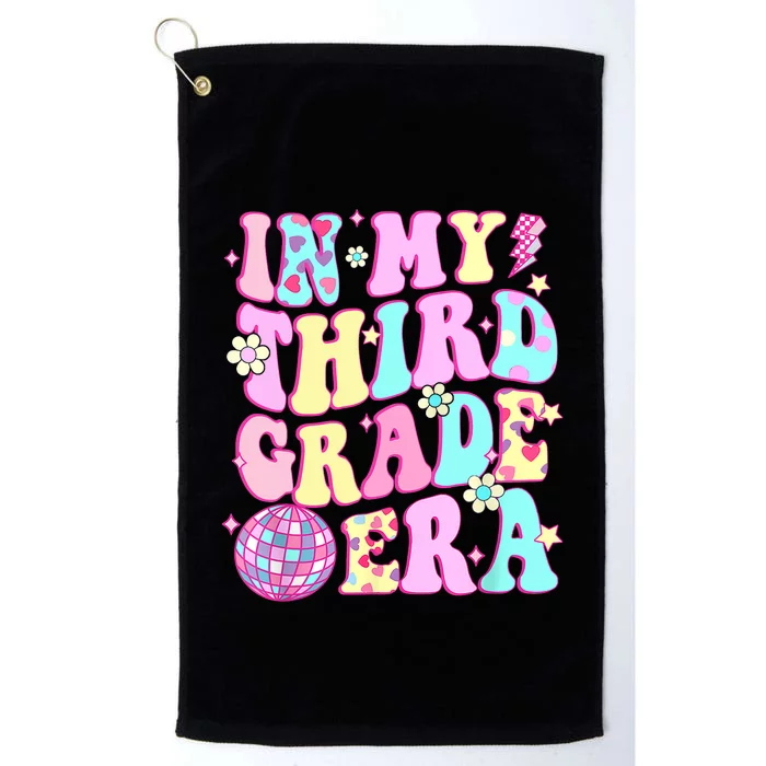 Retro Groovy Back To School In My Third Grade Era Girl Platinum Collection Golf Towel