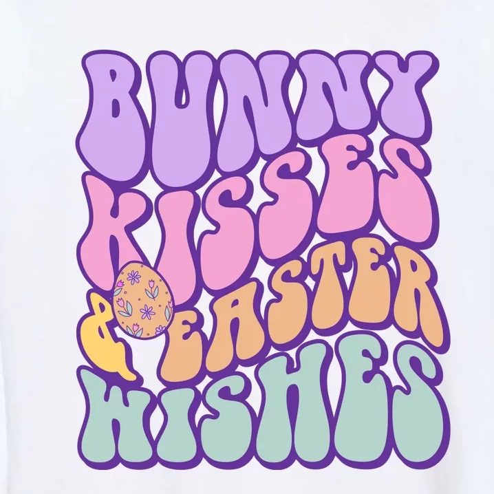 Retro Groovy Bunny Kisses & Easter Wishes Garment-Dyed Sweatshirt