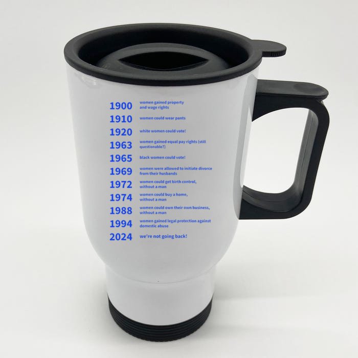 Rights Gained By Date Motivation Front & Back Stainless Steel Travel Mug