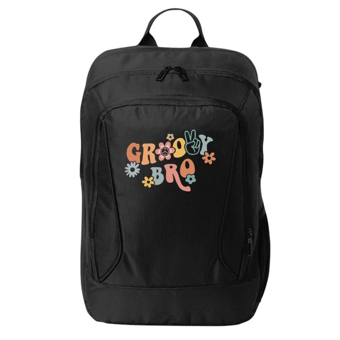 Retro Groovy Brother Matching Family 1st Birthday Party City Backpack