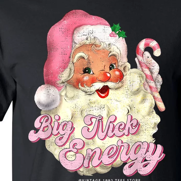 Retro Groovy Big Nick Santa Energy Pink Santa Christmas Xmas Tall T-Shirt