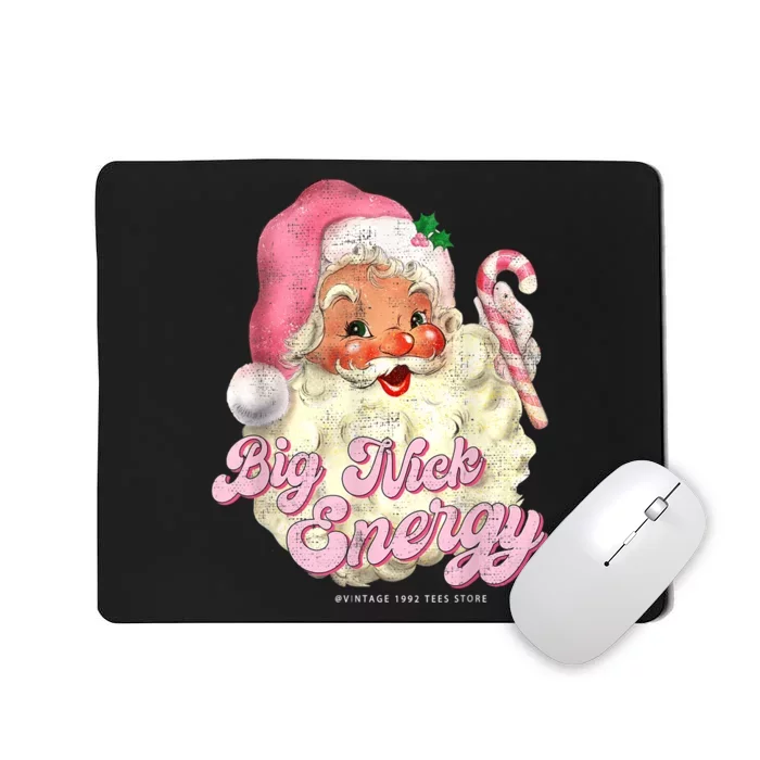 Retro Groovy Big Nick Santa Energy Pink Santa Christmas Xmas Mousepad