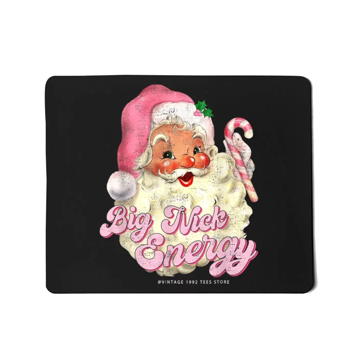 Retro Groovy Big Nick Santa Energy Pink Santa Christmas Xmas Mousepad