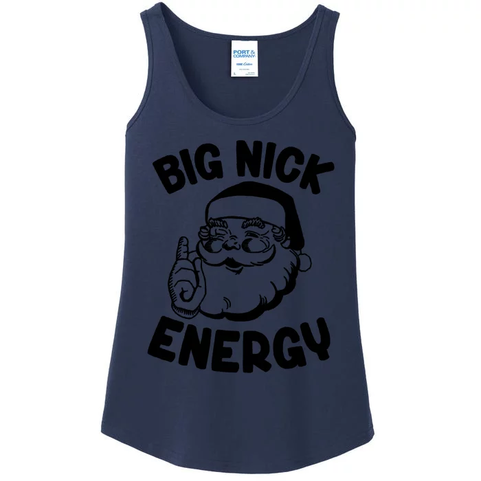 Retro Groovy Big Nick Santa Energy Christmas Funny Ladies Essential Tank