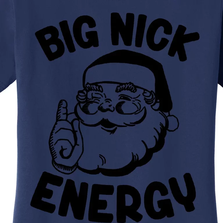 Retro Groovy Big Nick Santa Energy Christmas Funny Women's T-Shirt