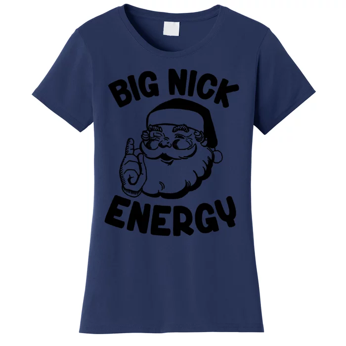 Retro Groovy Big Nick Santa Energy Christmas Funny Women's T-Shirt