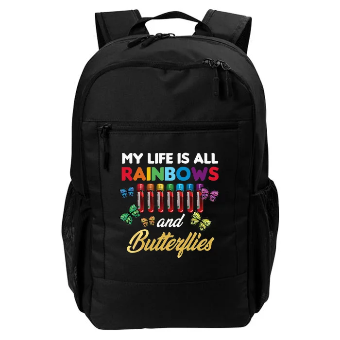 Reaction Glass Butterfly Rainbow Phlebotomist Laboratory Daily Commute Backpack