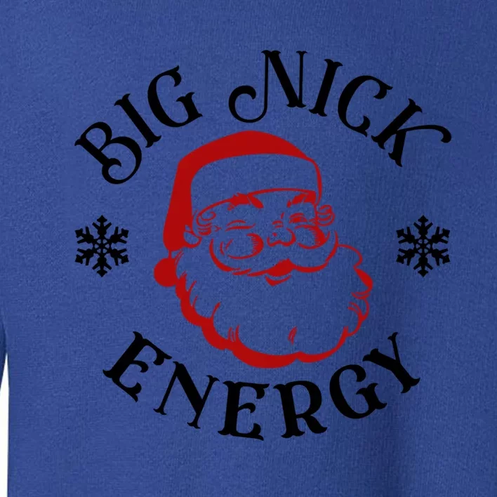 Retro Groovy Big Nick Santa Energy Naughty Christmas Funny Cute Gift Toddler Sweatshirt