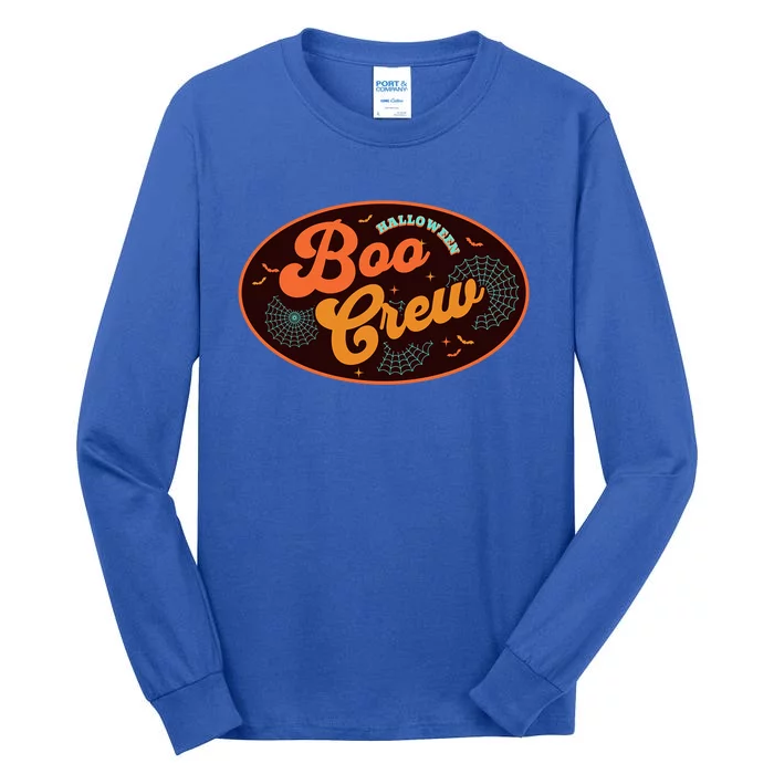 Retro Groovy Boo Crew Team Squad Matching Halloween Costume Funny Gift Tall Long Sleeve T-Shirt