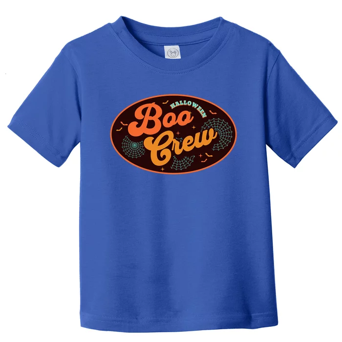 Retro Groovy Boo Crew Team Squad Matching Halloween Costume Funny Gift Toddler T-Shirt