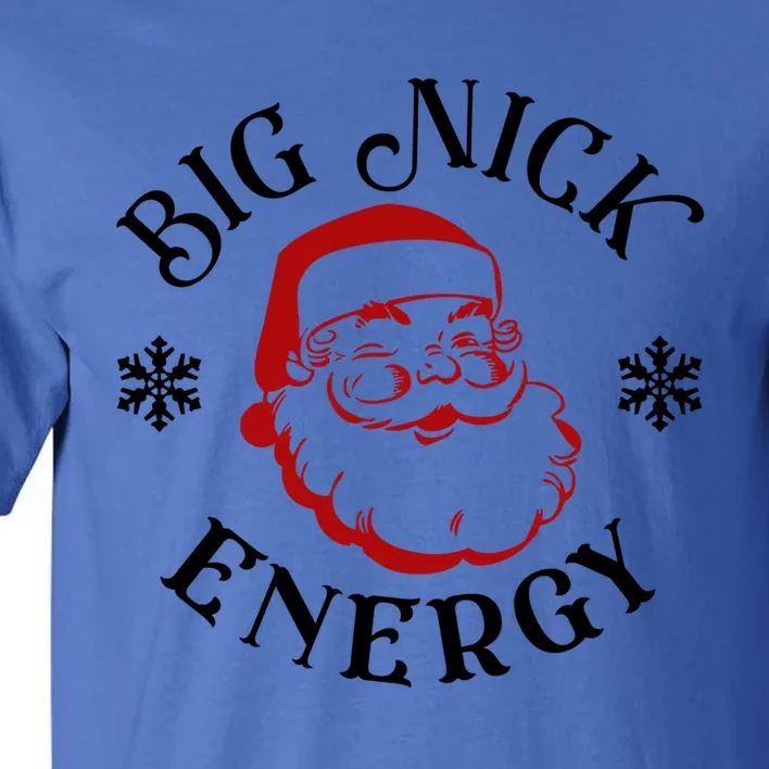 Retro Groovy Big Nick Santa Energy Christmas Funny Gift Tall T-Shirt