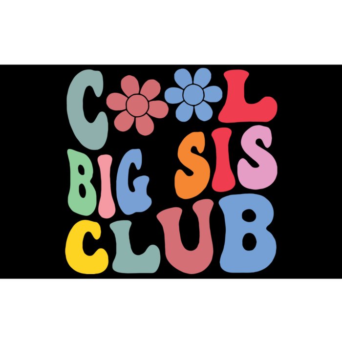 Retro Groovy Cool Big Sis Club Flower Funny Sister Girl Kids Bumper Sticker