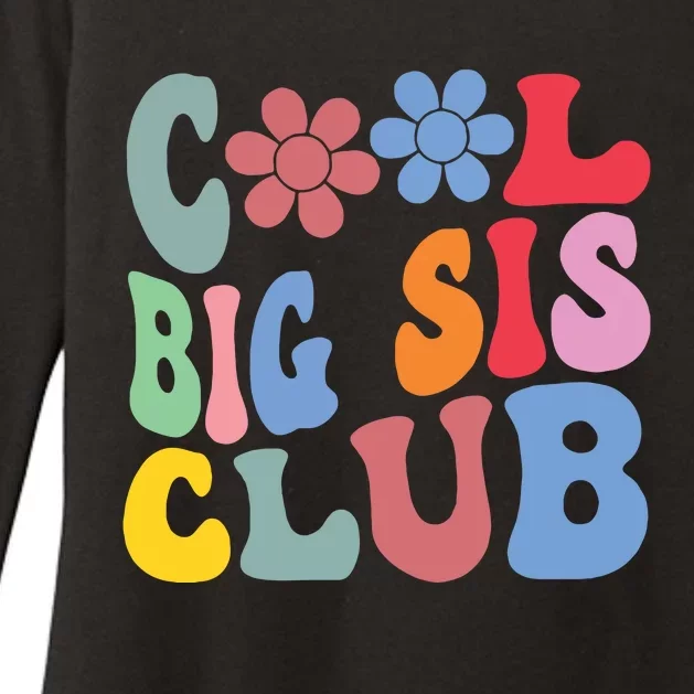 Retro Groovy Cool Big Sis Club Flower Funny Sister Girl Kids Womens CVC Long Sleeve Shirt