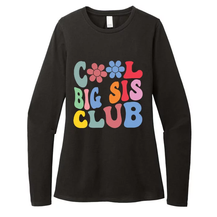 Retro Groovy Cool Big Sis Club Flower Funny Sister Girl Kids Womens CVC Long Sleeve Shirt