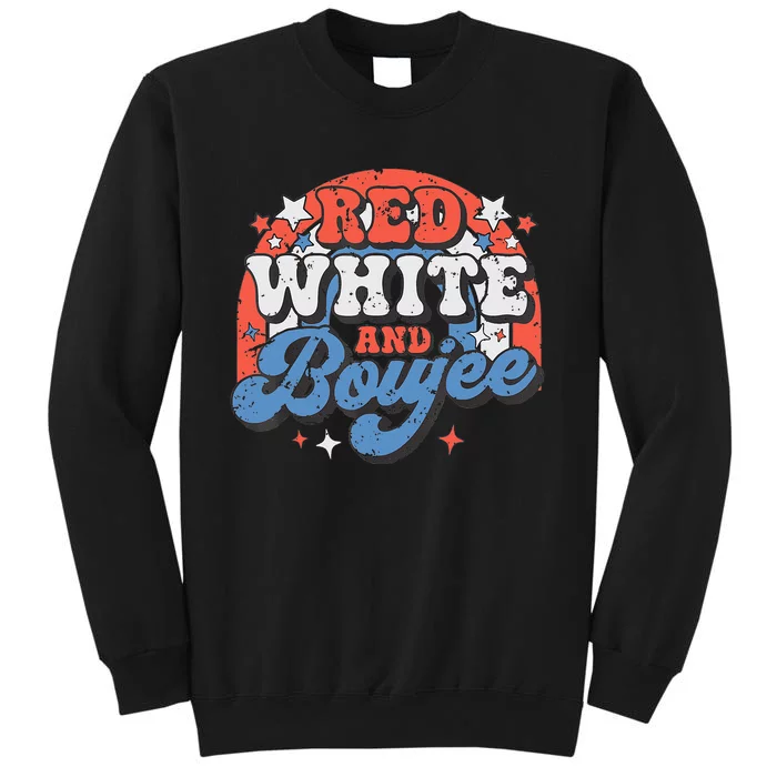 Retro Groovy Cute Red White And Boujee 4th Of July Patriotic Sweatshirt