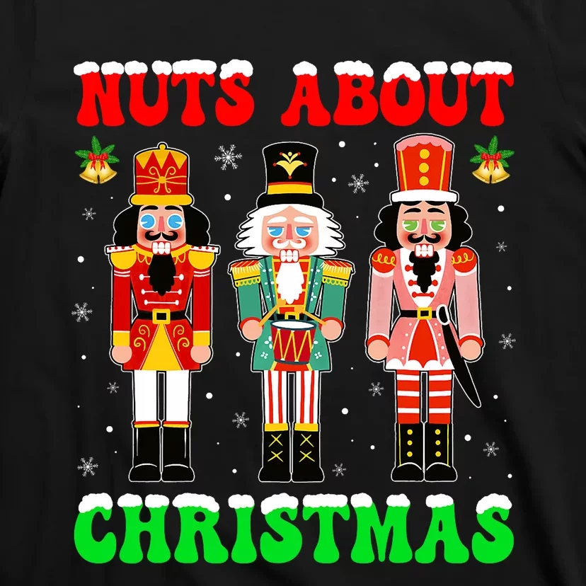 Retro Groovy Christmas Nuts About Christmas Nutcracker T-Shirt