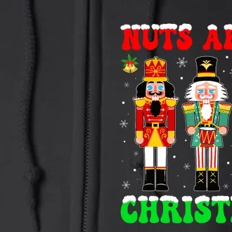 Retro Groovy Christmas Nuts About Christmas Nutcracker Full Zip Hoodie