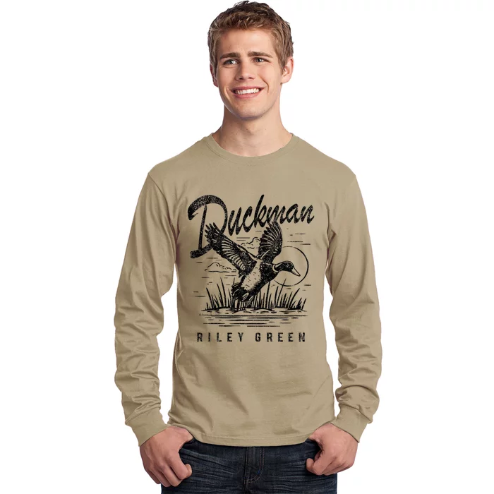 Riley Green Country Music Singer Duckman Long Sleeve Shirt