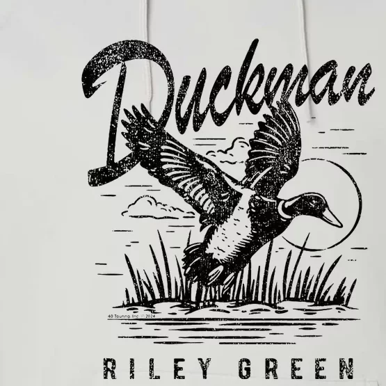 Riley Green Country Music Singer Duckman Performance Fleece Hoodie