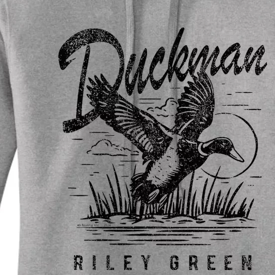 Riley Green Country Music Singer Duckman Women's Pullover Hoodie