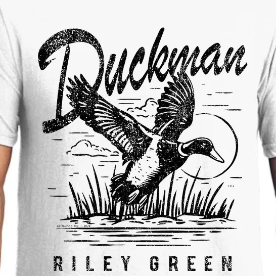 Riley Green Country Music Singer Duckman Pajama Set