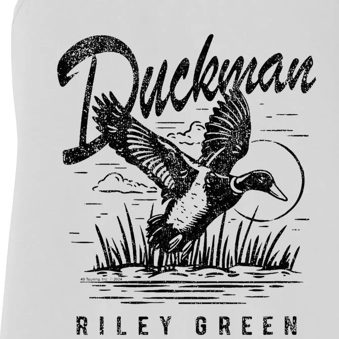 Riley Green Country Music Singer Duckman Women's Racerback Tank