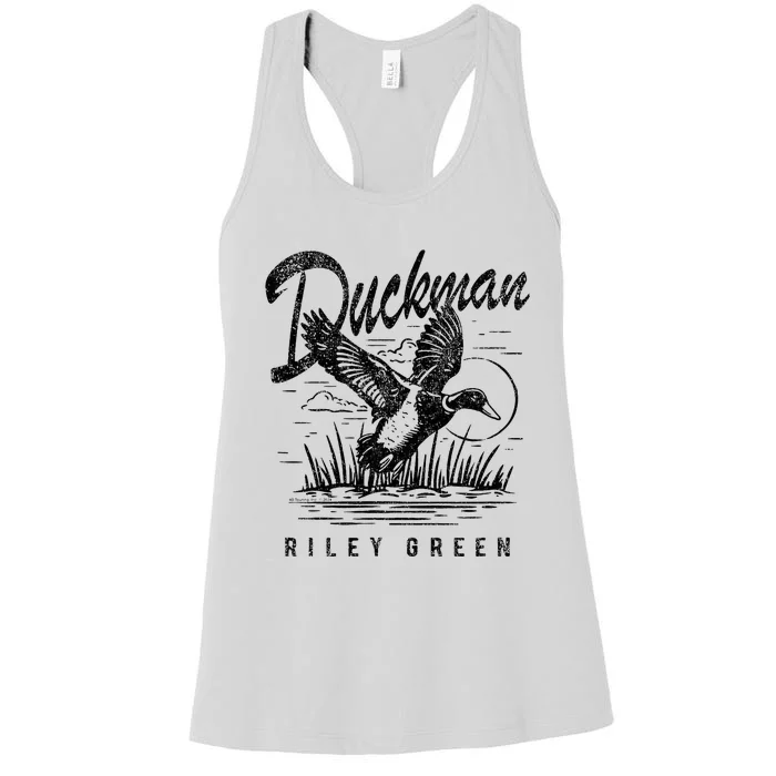 Riley Green Country Music Singer Duckman Women's Racerback Tank