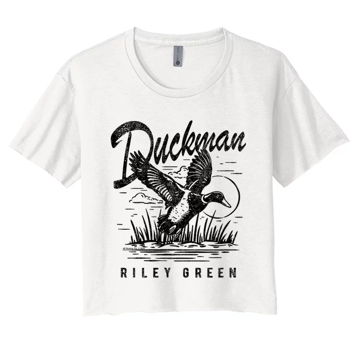 Riley Green Country Music Singer Duckman Women's Crop Top Tee