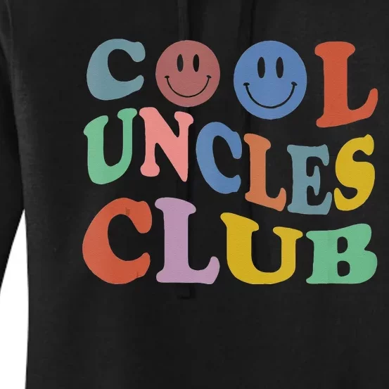 Retro Groovy Cool Uncles Club Smile Face Funny New Uncle Men Women's Pullover Hoodie