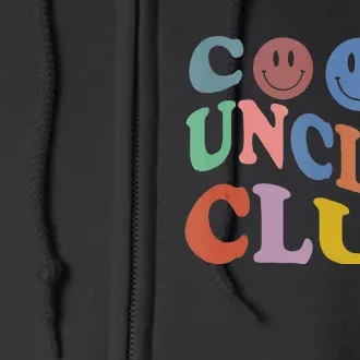 Retro Groovy Cool Uncles Club Smile Face Funny New Uncle Men Full Zip Hoodie