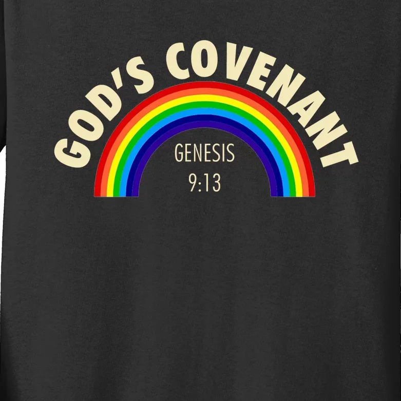 Rainbow Gods Covenant 913 Bible Christian Lover Kids Long Sleeve Shirt