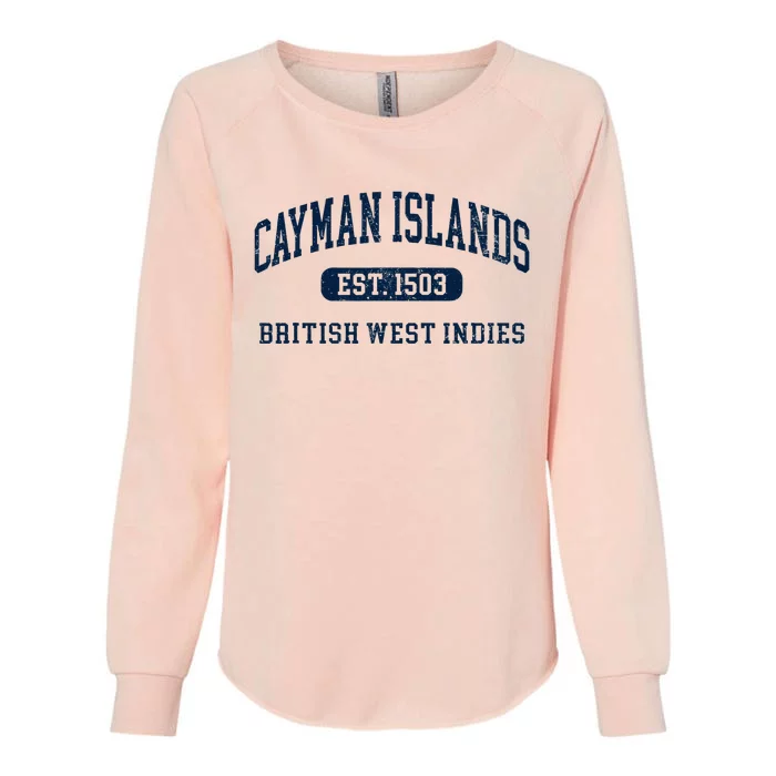 Retro Grand Cayman Islands 1503 Vintage Vacation Souvenir Womens California Wash Sweatshirt