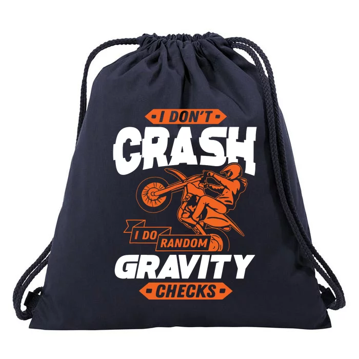 Random Gravity Checks Motocross Dirt Bike Drawstring Bag