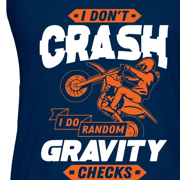 Random Gravity Checks Motocross Dirt Bike Ladies Essential Flowy Tank