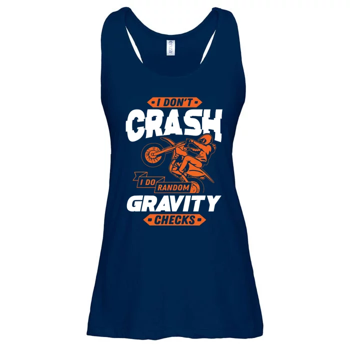 Random Gravity Checks Motocross Dirt Bike Ladies Essential Flowy Tank