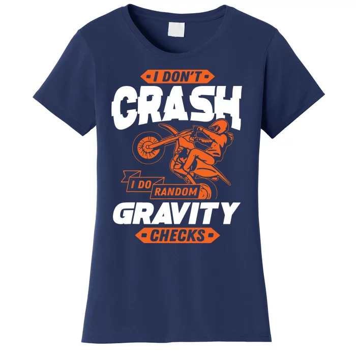 Random Gravity Checks Motocross Dirt Bike Women's T-Shirt