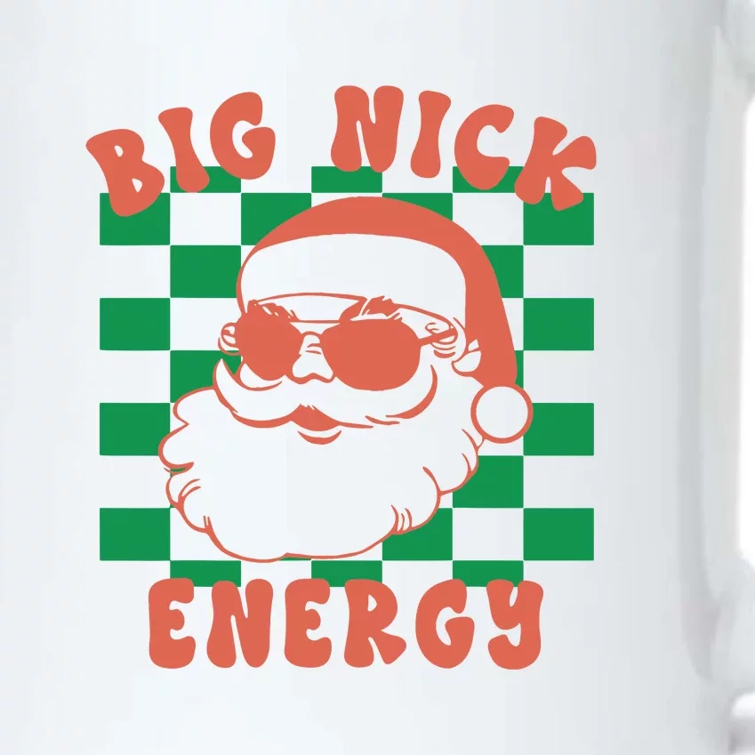 Retro Groovy Christmas Big Nick Santa Energy Xmas 2024 Gift Black Color Changing Mug